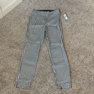 Plaid skinny dress pants